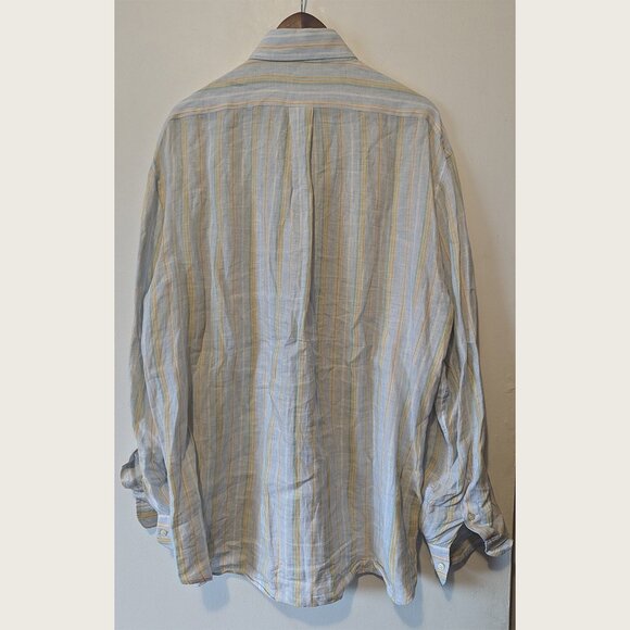 CANALI - 100% linen relaxed shirt - Sz XL - Picture 6 of 9